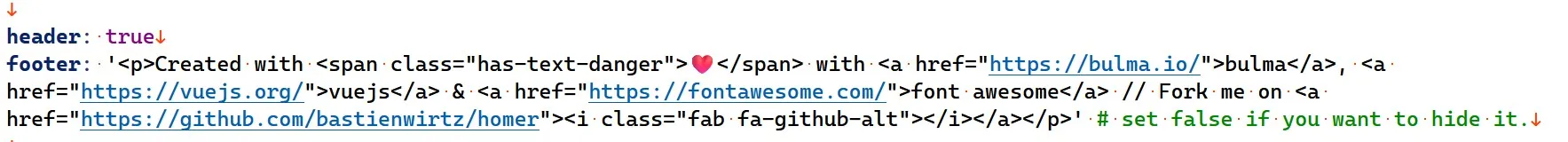 homer-footer-configuration