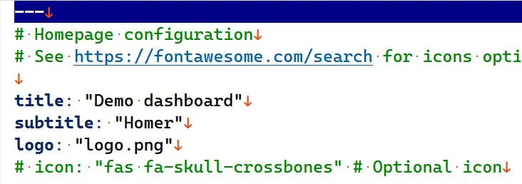 homer-title-configuration